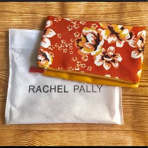 Floral orange and yellow reversible clutch bag